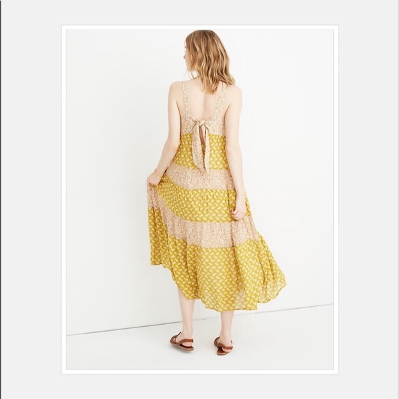 Madewell Print-Mix Tiered Midi Dress Jaipur Floral - Picture 4 of 4